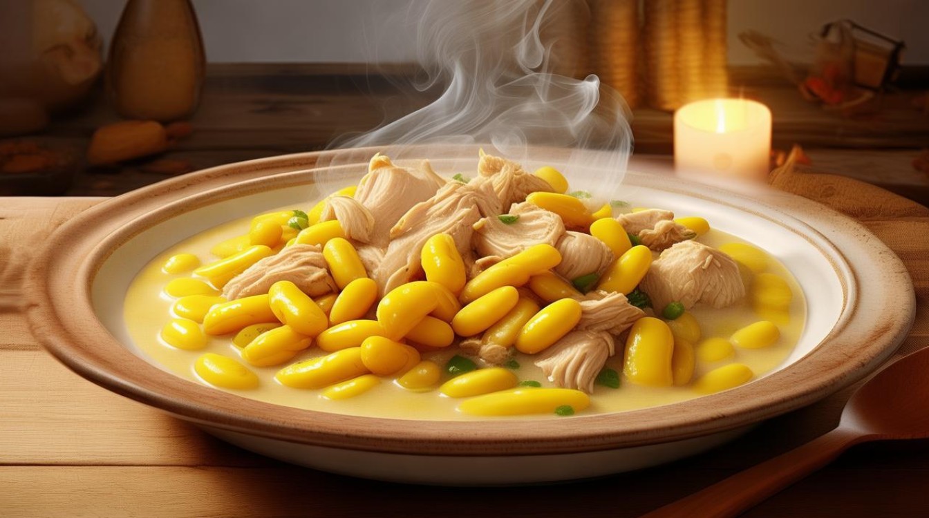 家常鸡炖黄豆