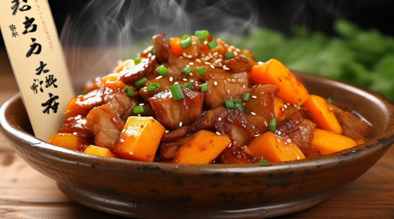 地瓜炒肉片家常