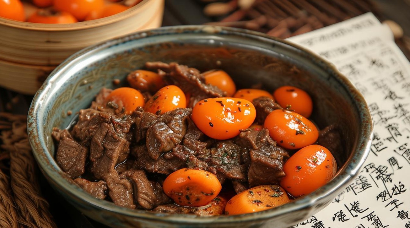 柿子炖牛肉怎么做