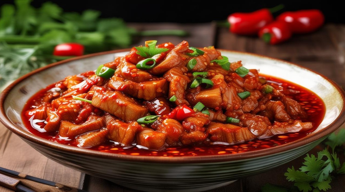 辣椒肉卤的家常