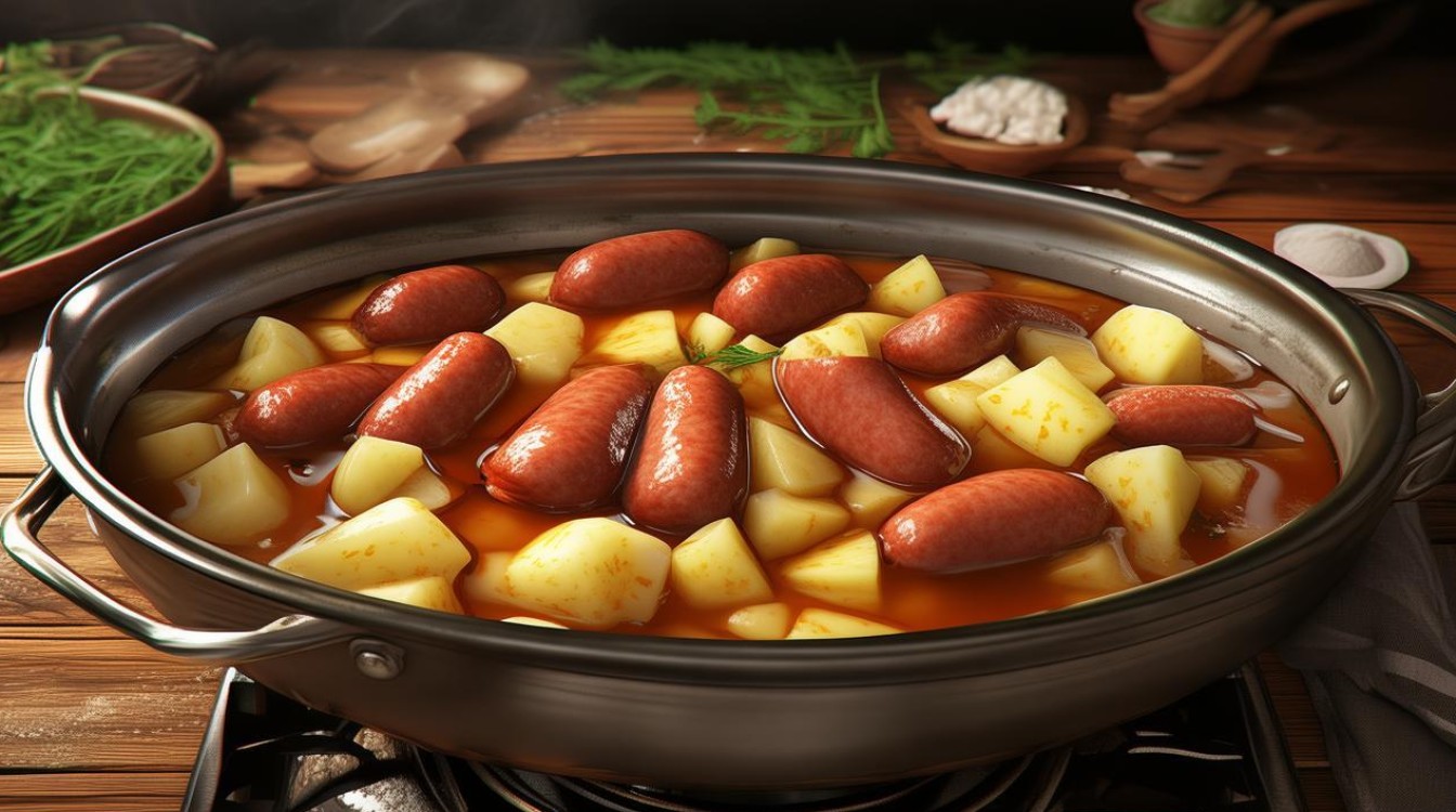 土豆炖肠家常做法