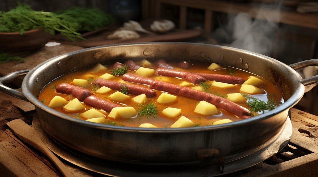 土豆炖肠家常做法