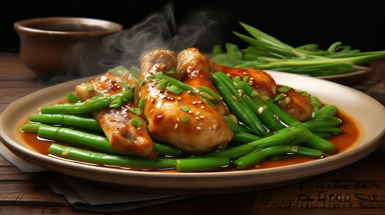 家常鸡腿炖豆角