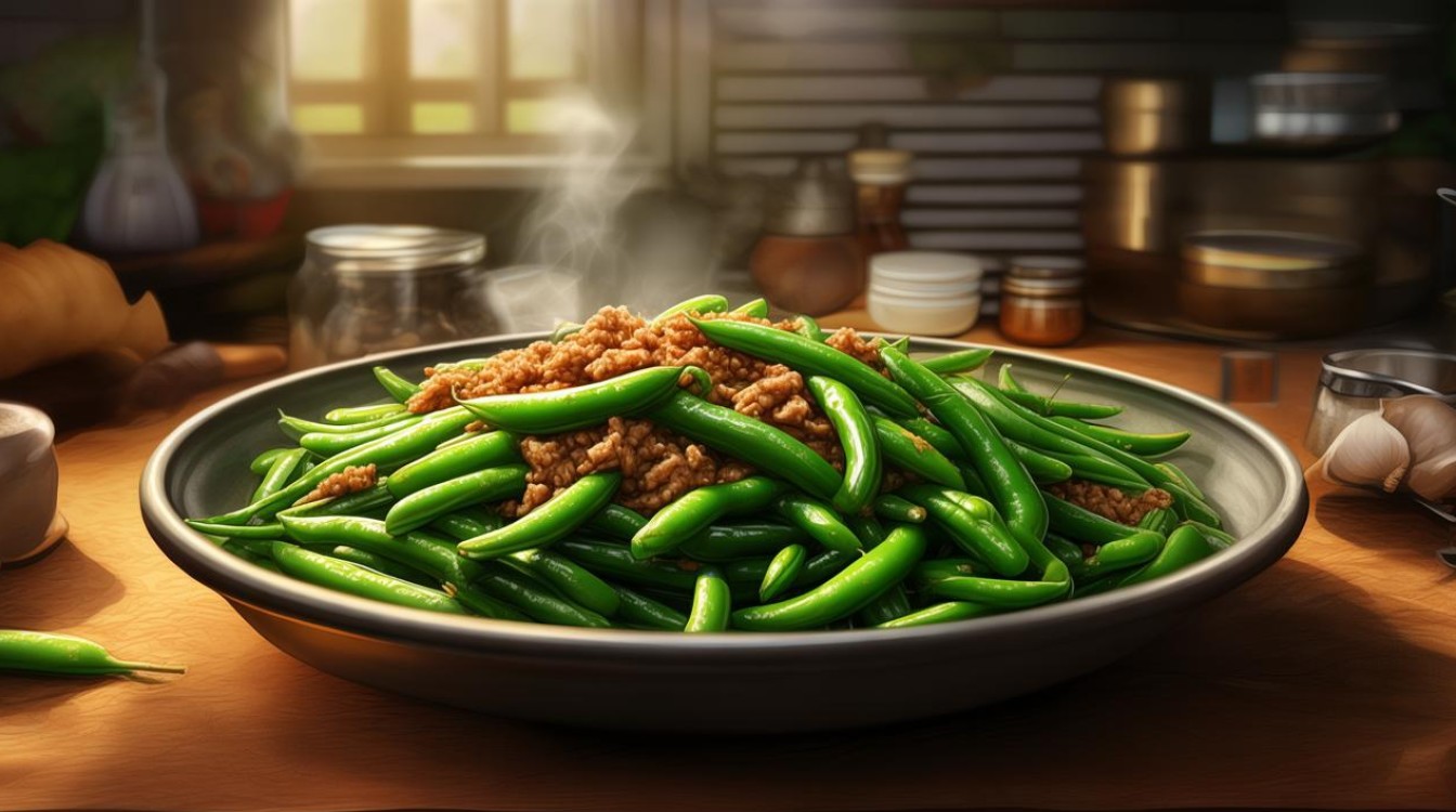 肉炒豇豆的家常做法豆