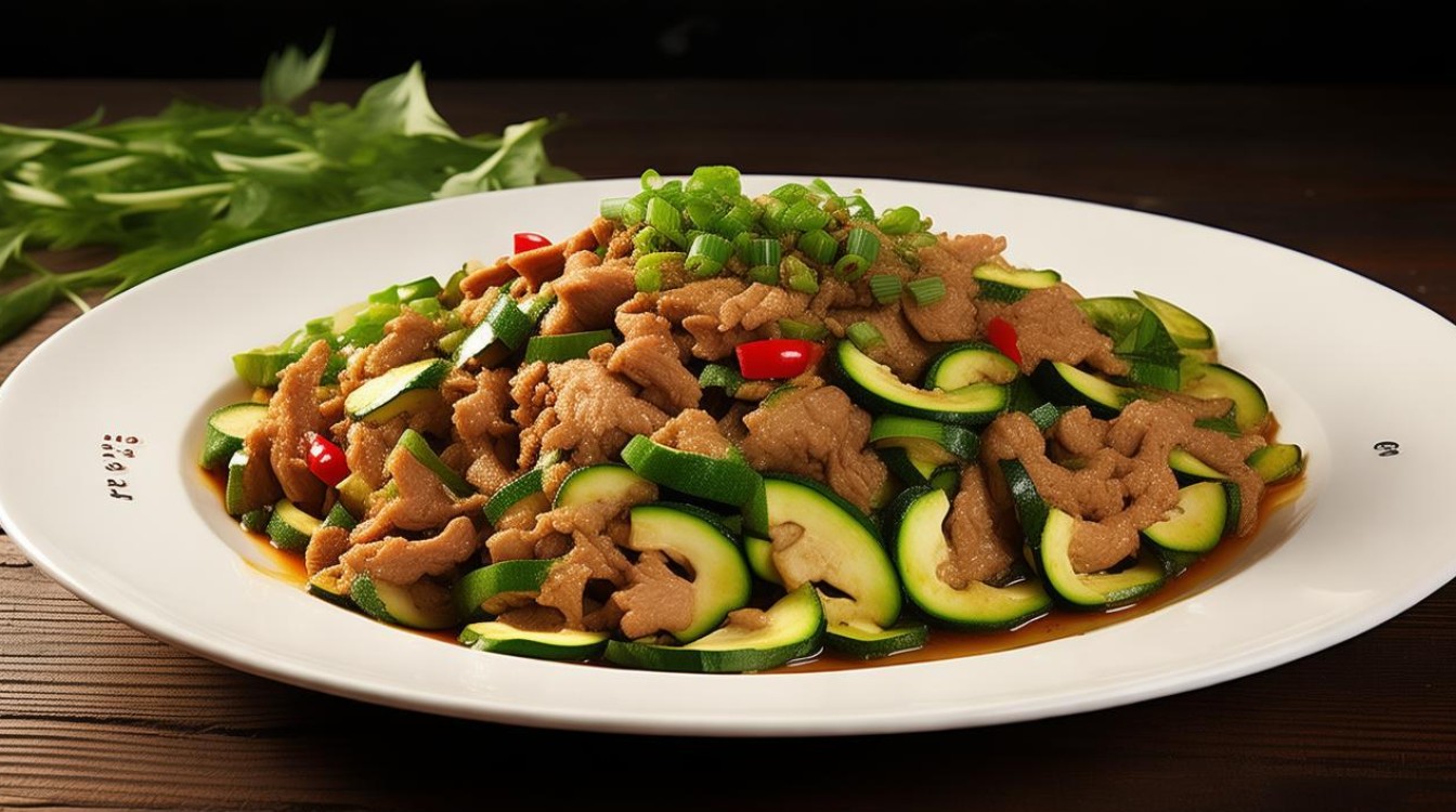 家常西葫芦炒肉