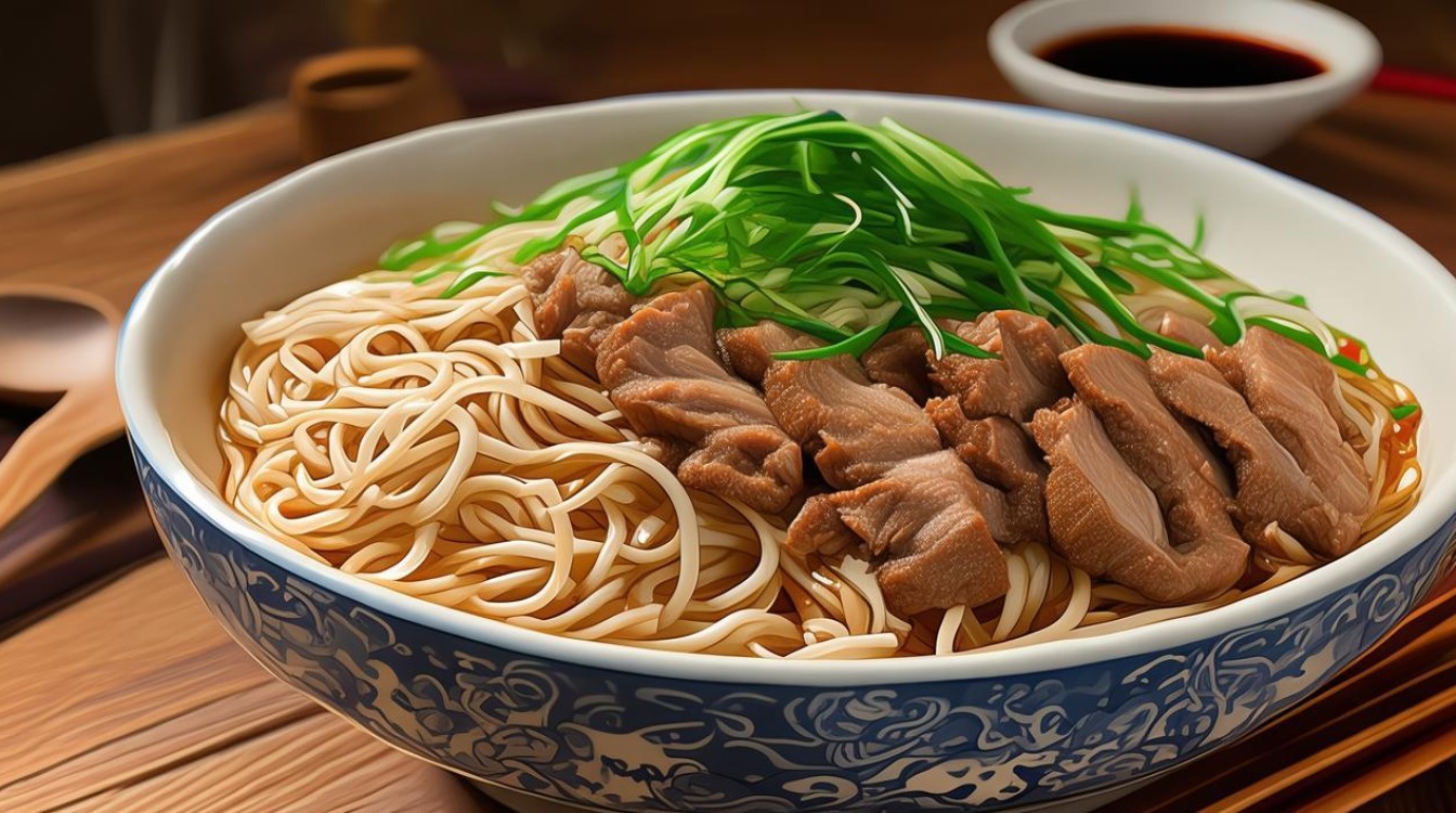 豆角肉面条的家常