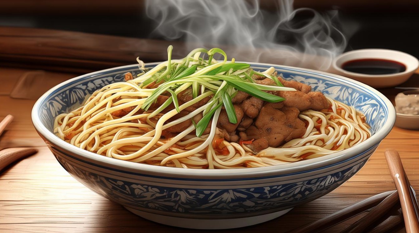 豆角肉面条的家常